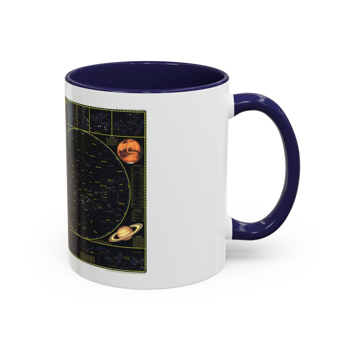 Heavens. The (1970) (Map) Accent Coffee Mug