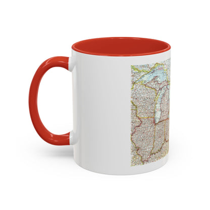 USA - Northeastern & Great Lakes (1959) (Map) Accent Coffee Mug