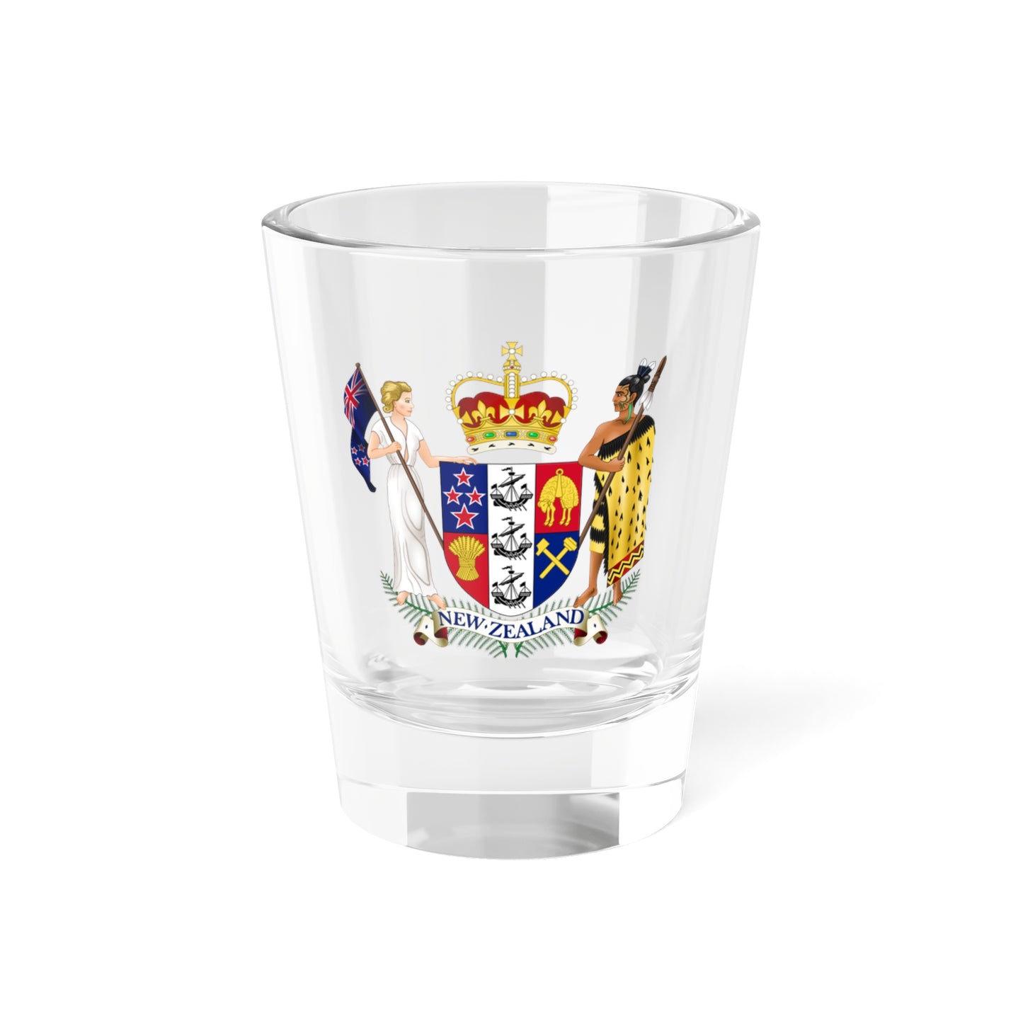 Coat of arms of New Zealand - Shot Glass 1.5oz