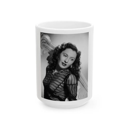 Barbara Stanwyck #183 (Vintage Female Icon) White Coffee Mug-15oz-Go Mug Yourself