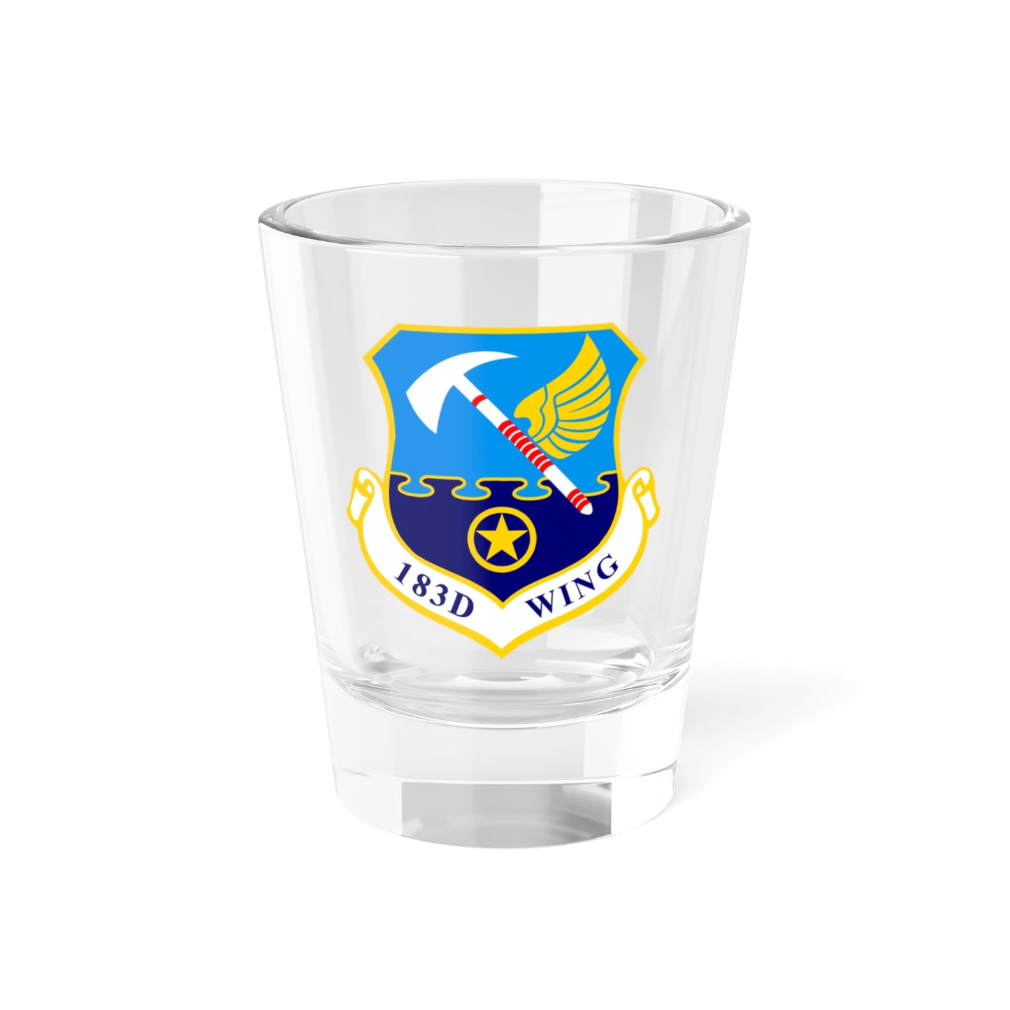 183d Wing emblem (U.S. Air Force) Shot Glass 1.5oz