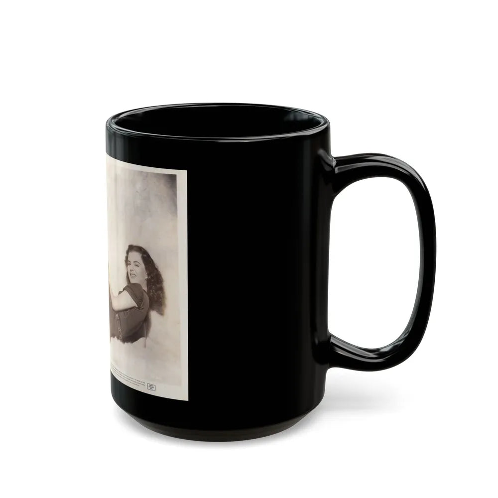 Faith Domergue #126 (Vintage Female Icon) Black Coffee Mug-Go Mug Yourself