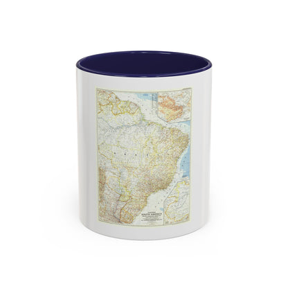 South America - Eastern (1955) (Map) Accent Coffee Mug