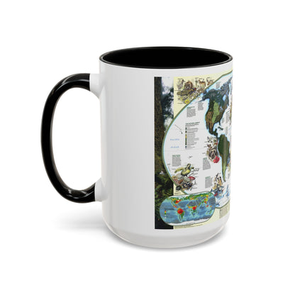 World Map - Diversity of Life (1999) (Map) Accent Coffee Mug