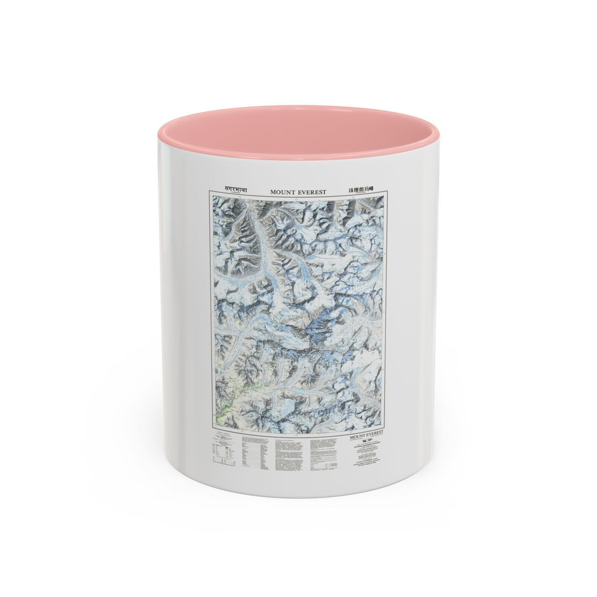 Mount Everest (1988) (Map) Accent Coffee Mug