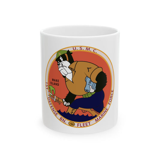 1st Defense Battalion Wake Island (USMC) White Coffee Mug