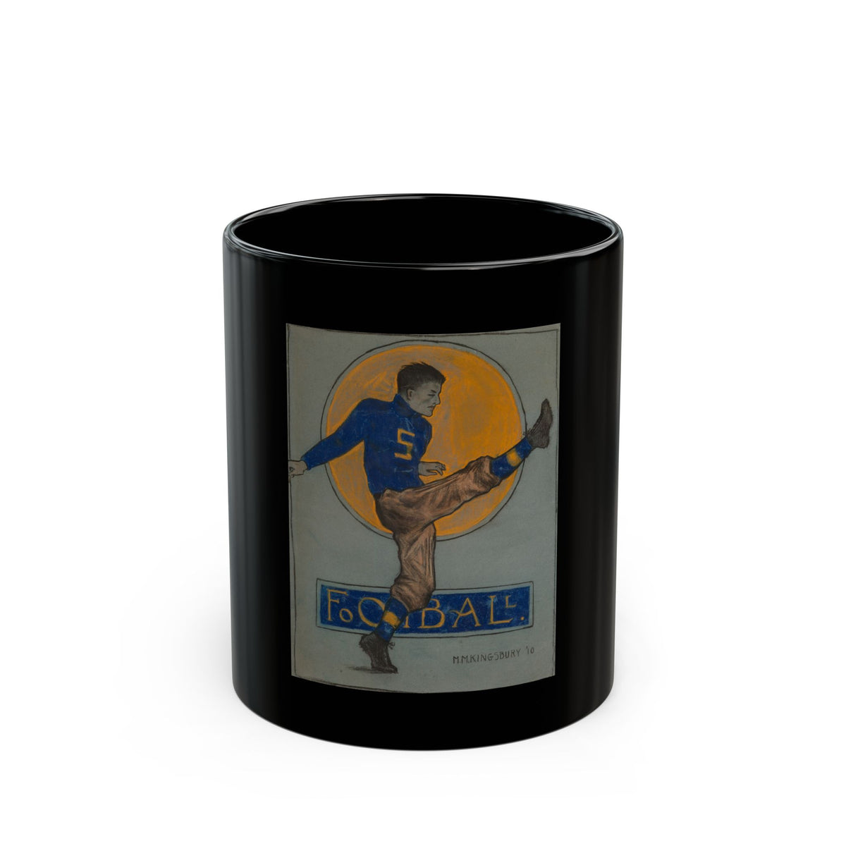 Football, 1910 - Black Coffee Mug