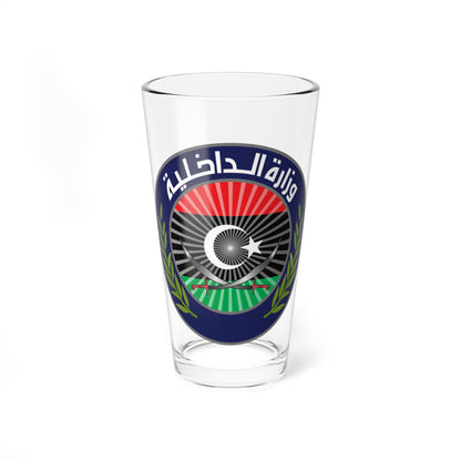 Seal of the Ministry of Internal Affairs of Libya (Libya) (Coat of Arms) Pint Glass 16oz