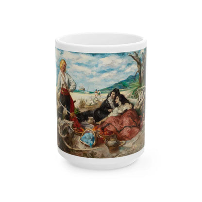 Cupid is a Fat Duenna, The Saturday Evening Post story illustration - White Coffee Mug-15oz-Go Mug Yourself