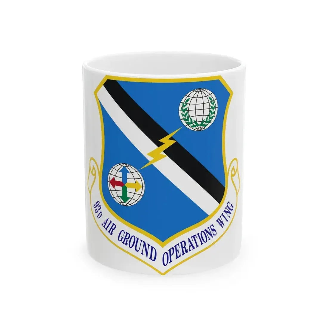 93d Air Ground Operations Wing Emblem (U.S. Air Force) White Coffee Mug 11oz - Go Mug Yourself