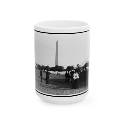 Encampment Of The G.A.R. In Washington, D.C. With Washington Monument In Background (U.S. Civil War) White Coffee Mug-15oz-Go Mug Yourself