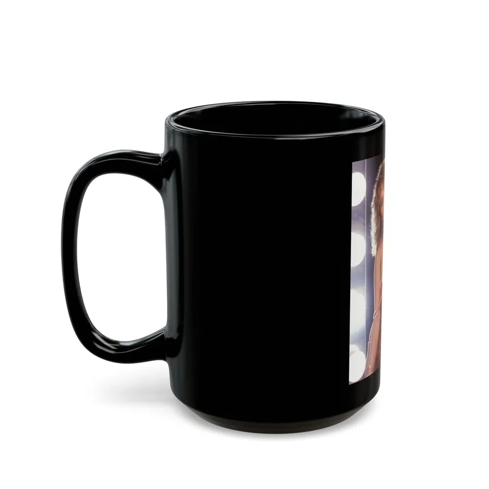 Linda Blair #265 - Partially Topless (Vintage Female Icon) Black Coffee Mug-Go Mug Yourself