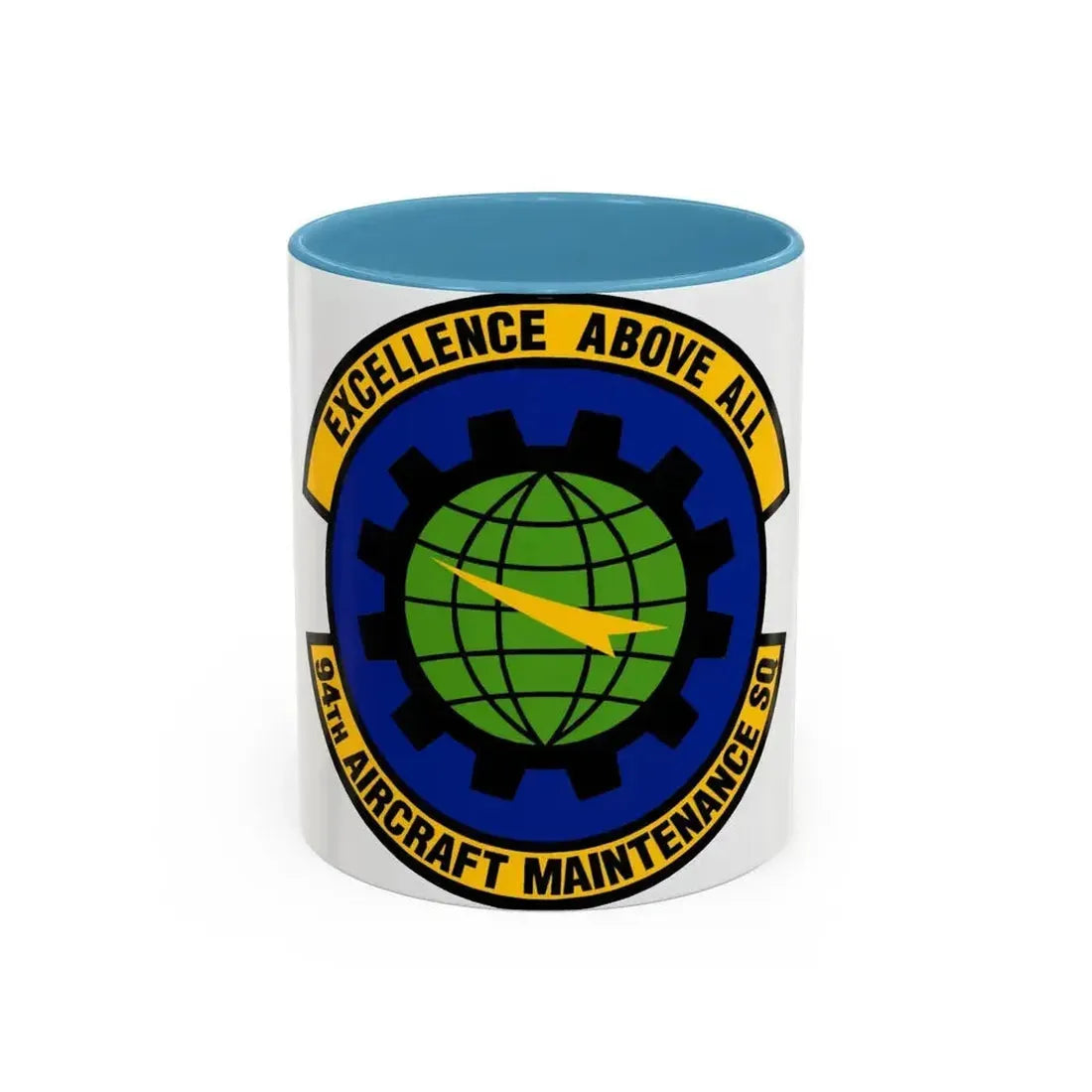 94 Aircraft Maintenance Squadron AFRC (U.S. Air Force) Accent Coffee Mug 11oz Light Blue - Go Mug Yourself