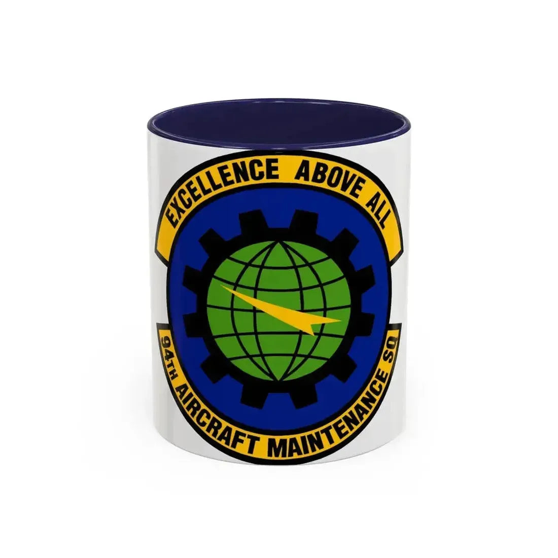 94 Aircraft Maintenance Squadron AFRC (U.S. Air Force) Accent Coffee Mug 11oz Navy - Go Mug Yourself