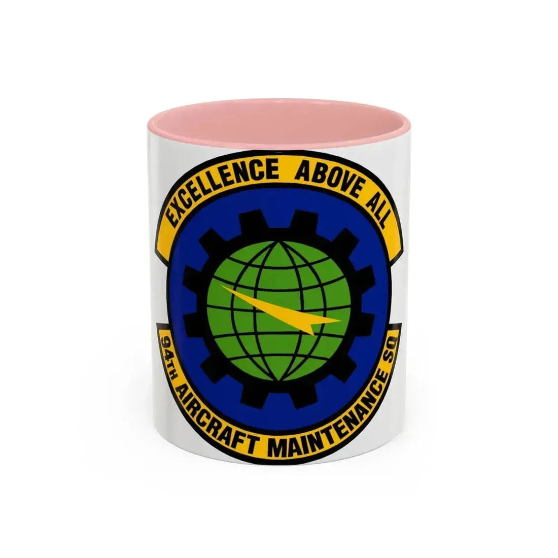 94 Aircraft Maintenance Squadron AFRC (U.S. Air Force) Accent Coffee Mug 11oz Pink - Go Mug Yourself