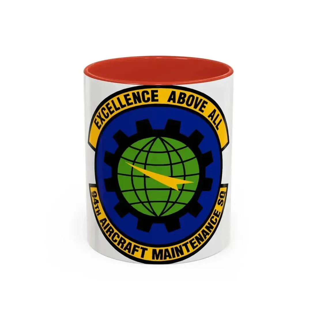 94 Aircraft Maintenance Squadron AFRC (U.S. Air Force) Accent Coffee Mug 11oz Red - Go Mug Yourself