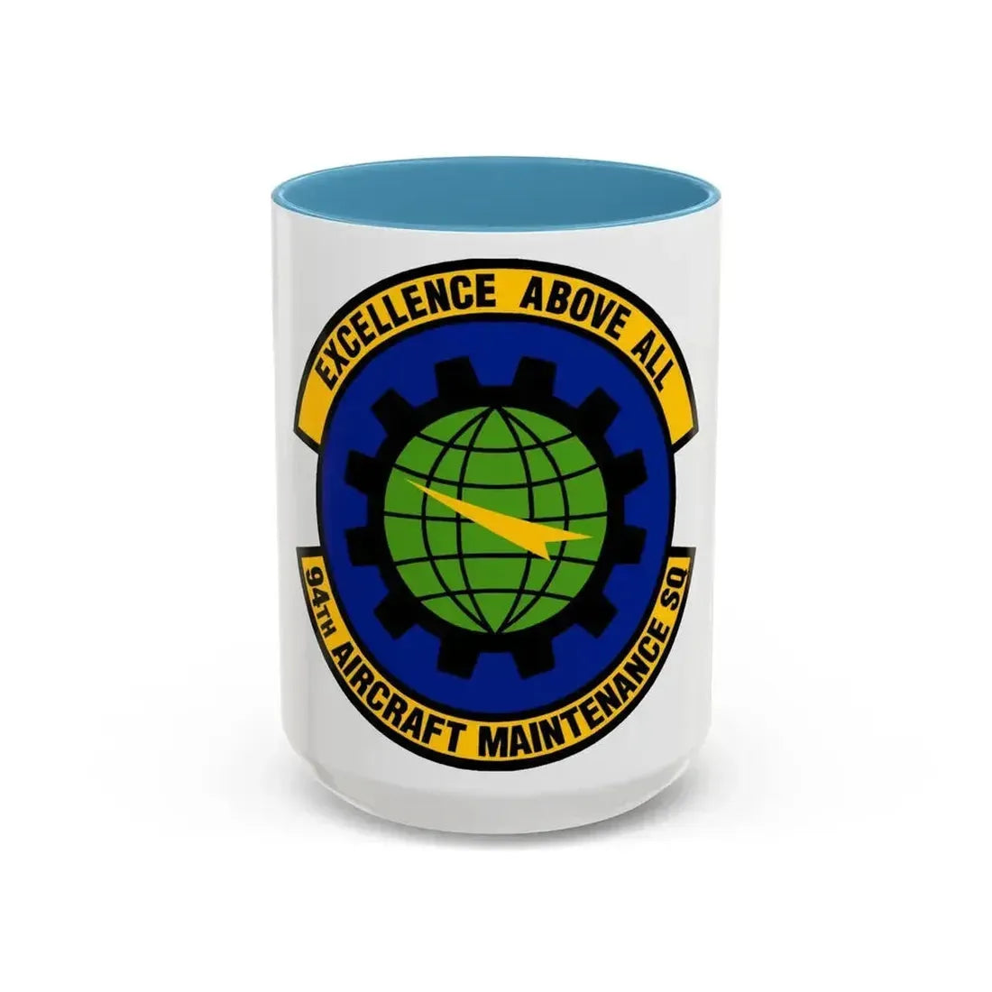 94 Aircraft Maintenance Squadron AFRC (U.S. Air Force) Accent Coffee Mug 15oz Light Blue - Go Mug Yourself