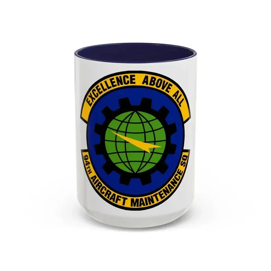 94 Aircraft Maintenance Squadron AFRC (U.S. Air Force) Accent Coffee Mug 15oz Navy - Go Mug Yourself