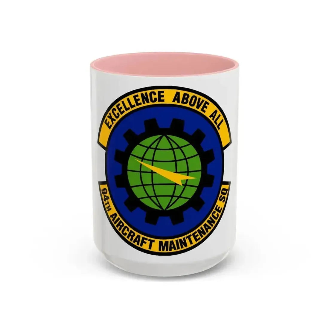 94 Aircraft Maintenance Squadron AFRC (U.S. Air Force) Accent Coffee Mug 15oz Pink - Go Mug Yourself