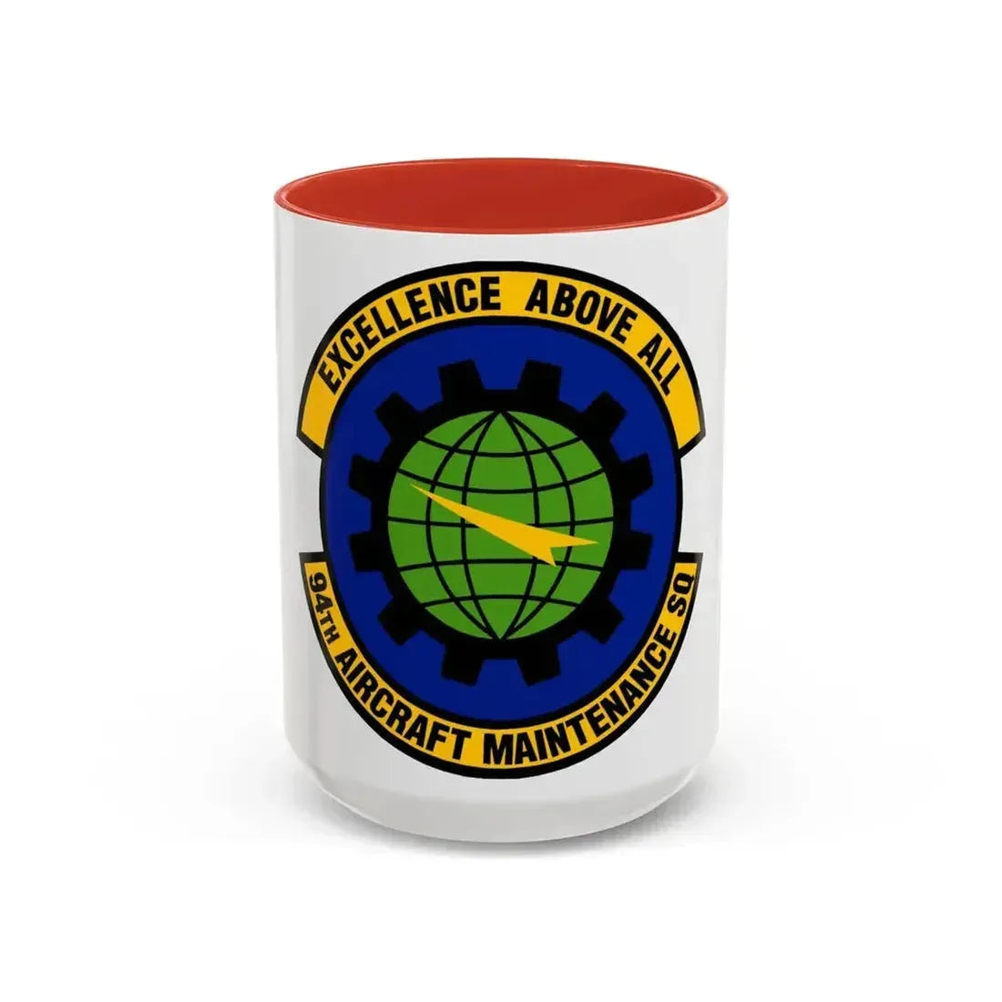 94 Aircraft Maintenance Squadron AFRC (U.S. Air Force) Accent Coffee Mug 15oz Red - Go Mug Yourself