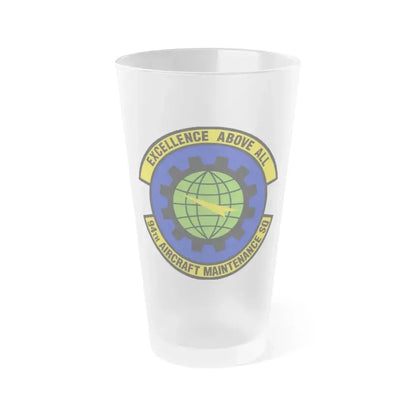 94 Aircraft Maintenance Squadron AFRC (U.S. Air Force) Frosted Pint Glass 16oz 16oz Frosted - Go Mug Yourself