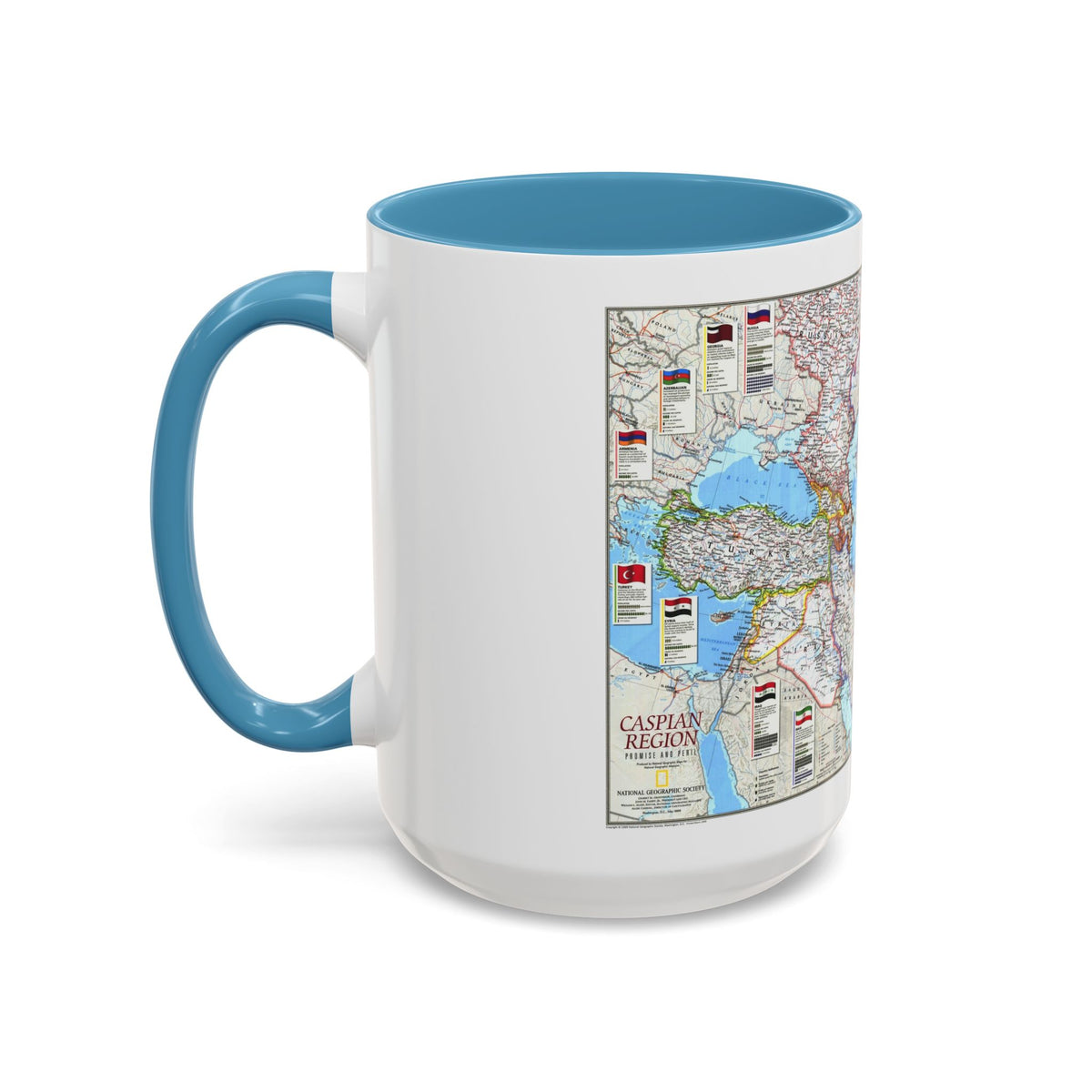 Caspian Region- Promise and Peril (1999) (Map) Accent Coffee Mug