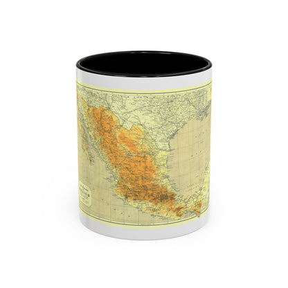 Central America & Mexico (1914) (Map) Accent Coffee Mug