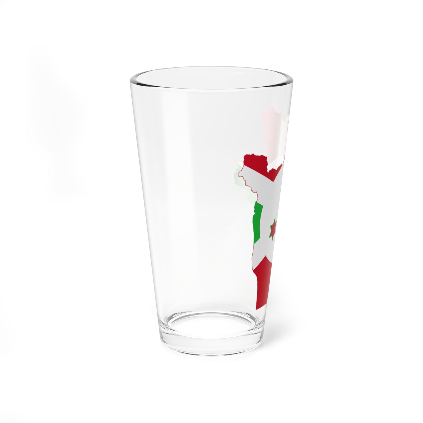 Flag map of Burundi (Burundi) Pint Glass 16oz