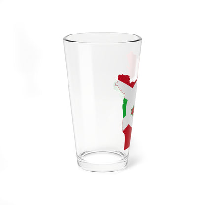 Flag map of Burundi (Burundi) Pint Glass 16oz