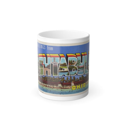 Greetings from Ashtabula Ohio (Greeting Postcards) Color Changing Mug 11oz