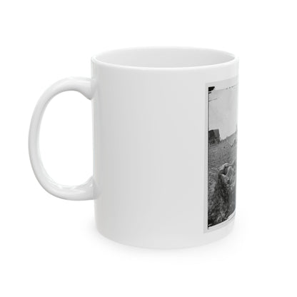 Gettysburg, Pa. Confederate Dead Gathered For Burial At The Edge Of The Rose Woods, July 5, 1863 (U.S. Civil War) White Coffee Mug