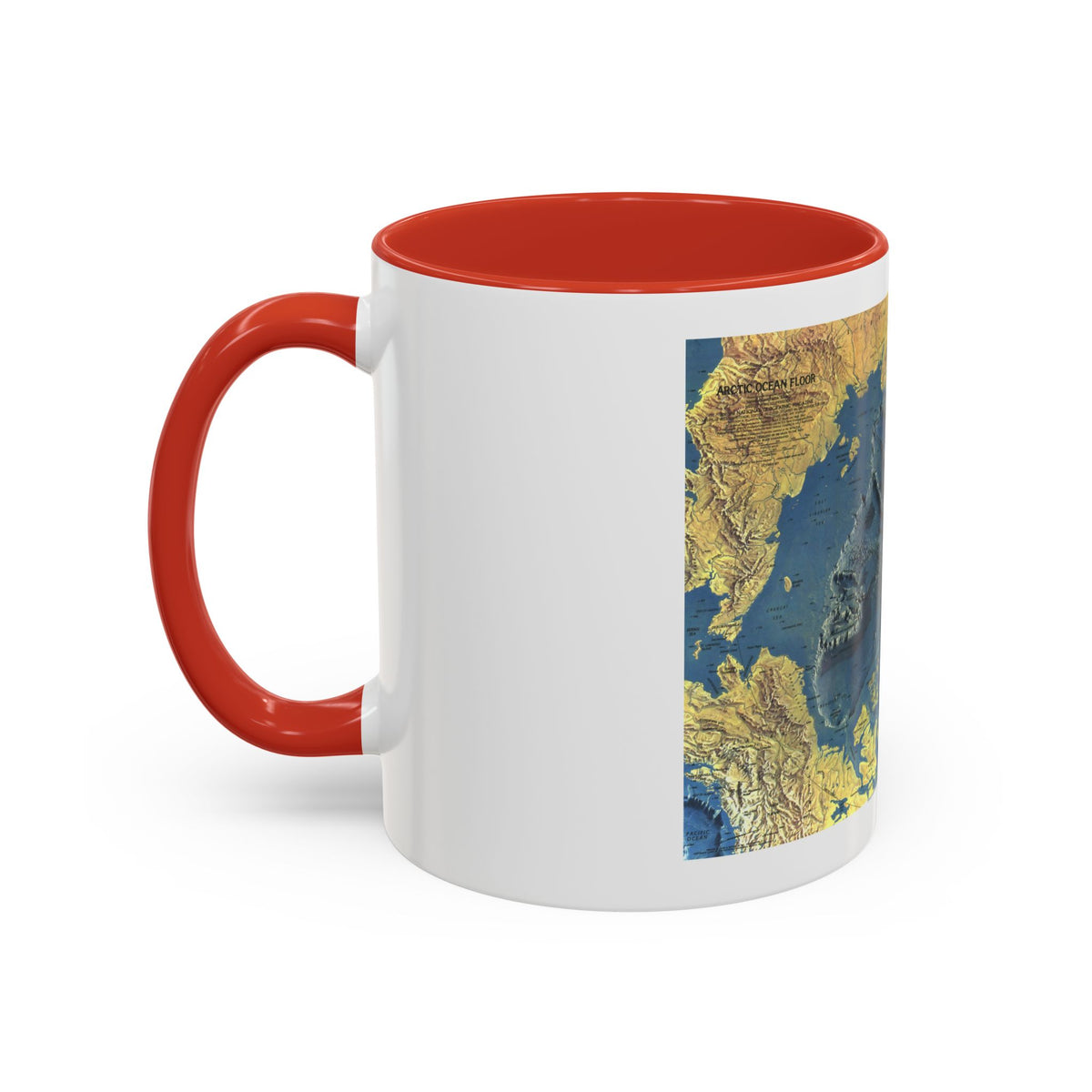 Arctic Ocean Floor (1971) (Map) Accent Coffee Mug