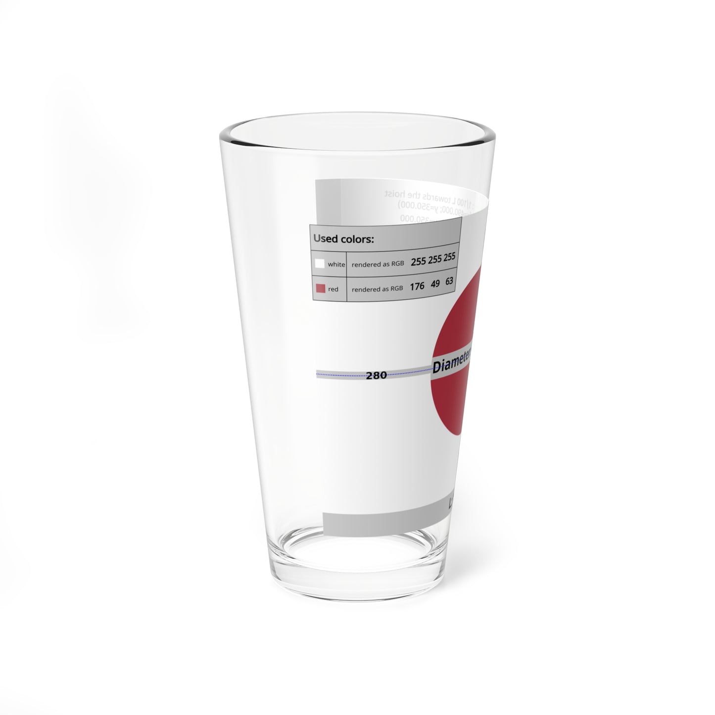 Flag of Japan 1870-1999 - Construction sheet (Japan) Pint Glass 16oz