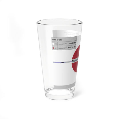 Flag of Japan 1870-1999 - Construction sheet (Japan) Pint Glass 16oz