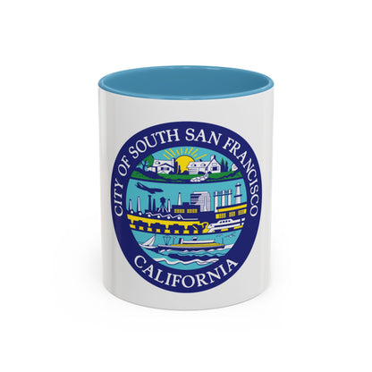 Seal of South San Francisco California - Accent Coffee Mug