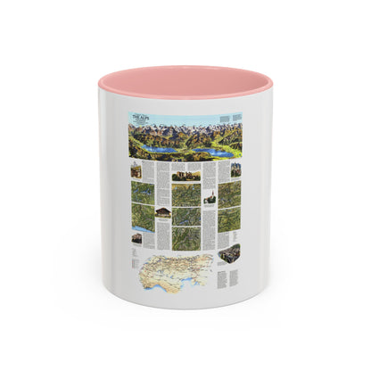 Alps, The - A Traveller's Map (1985) (Map) Accent Coffee Mug