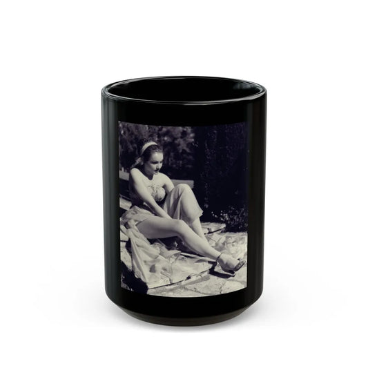 Julie Newmar #658 (Vintage Female Icon) Black Coffee Mug-15oz-Go Mug Yourself