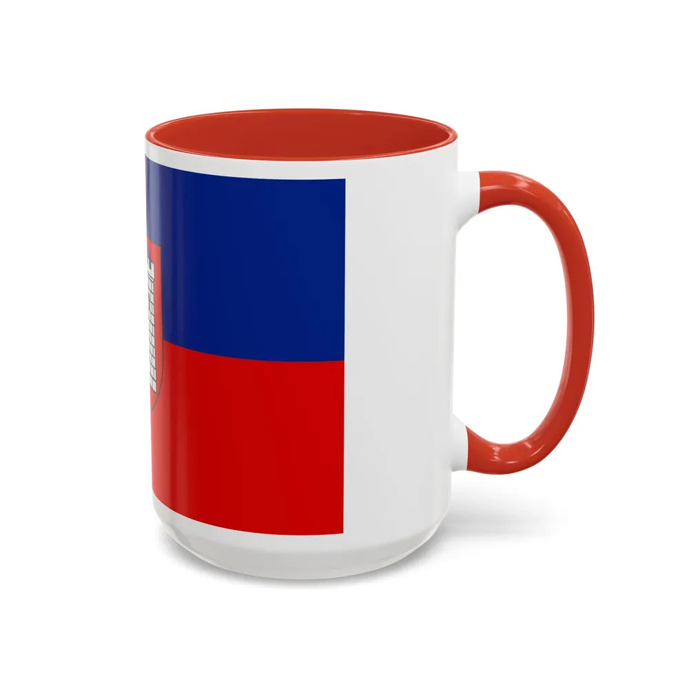 Flag of Gliwice Poland - Accent Coffee Mug-Go Mug Yourself