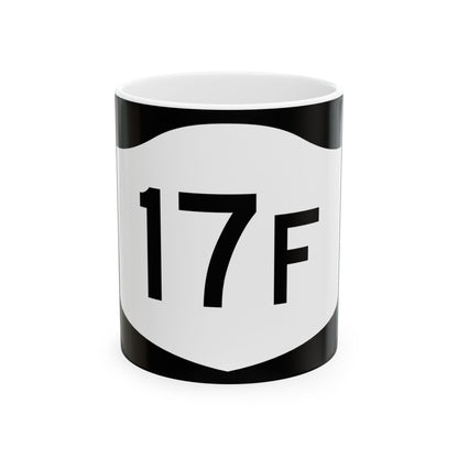 NY-17F (New York) (Road Sign) White Coffee Mug