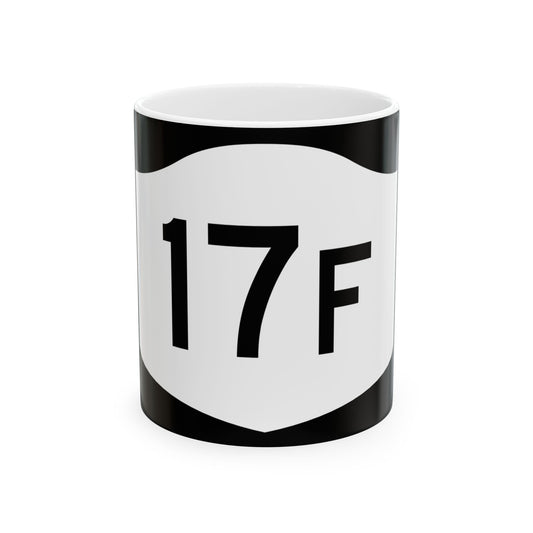 NY-17F (New York) (Road Sign) White Coffee Mug