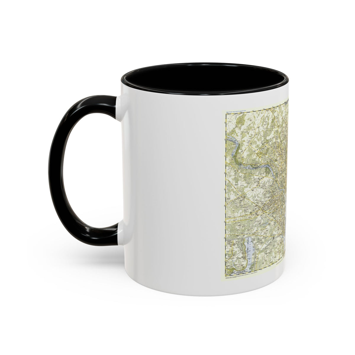 USA - Washington, Suburban (1948) (Map) Accent Coffee Mug