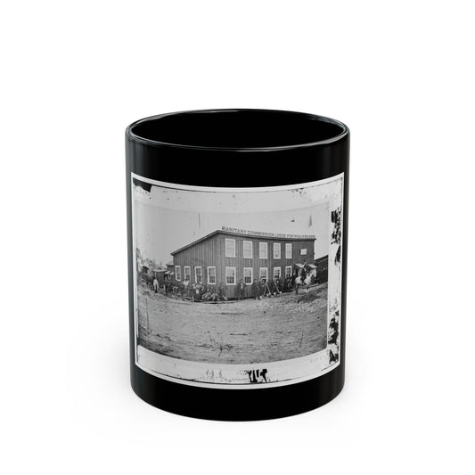 Alexandria, Virginia. Sanitary Commission Lodge (U.S. Civil War) Black Coffee Mug