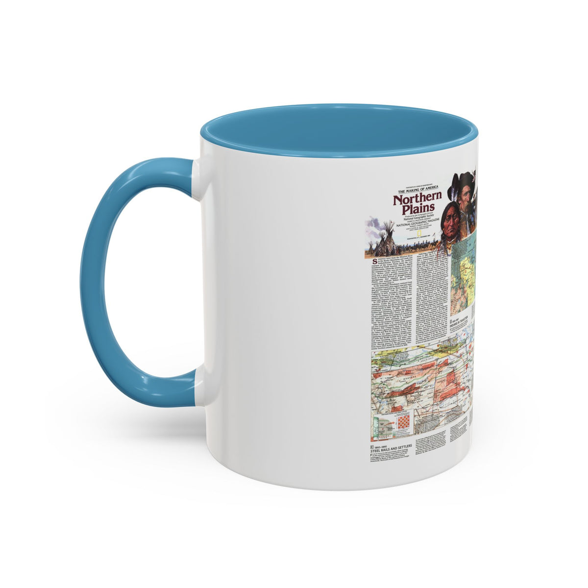 USA - Northern Plains 2 (1986) (Map) Accent Coffee Mug