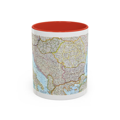 Europe - The Balkans (1962) (Map) Accent Coffee Mug