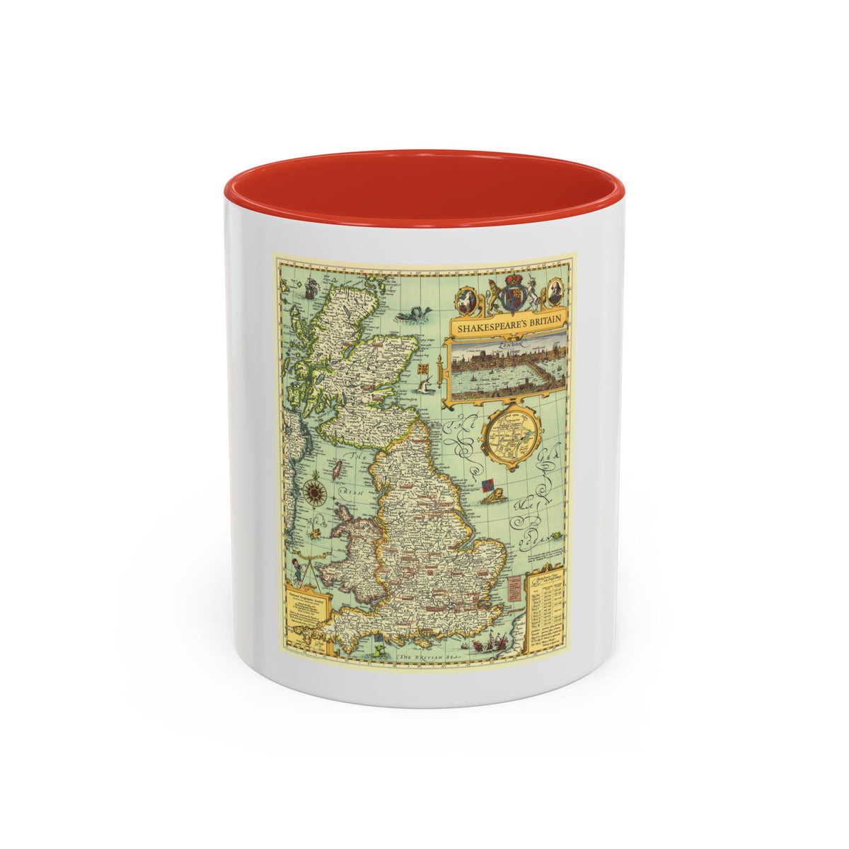 Great Britain - Shakespeare's (1964) (Map) Accent Coffee Mug