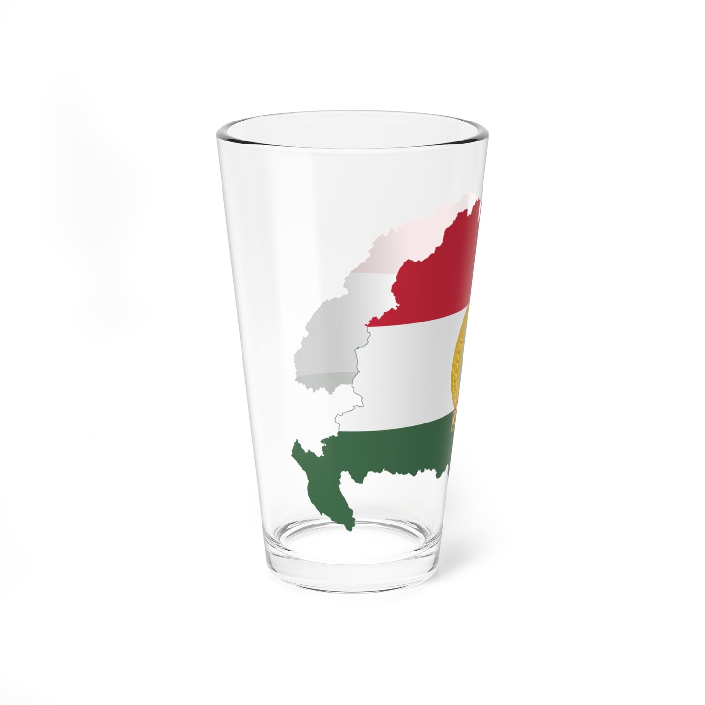 Flag-map of Greater Hungary Rakosi coat of arms (Hungary) Pint Glass 16oz