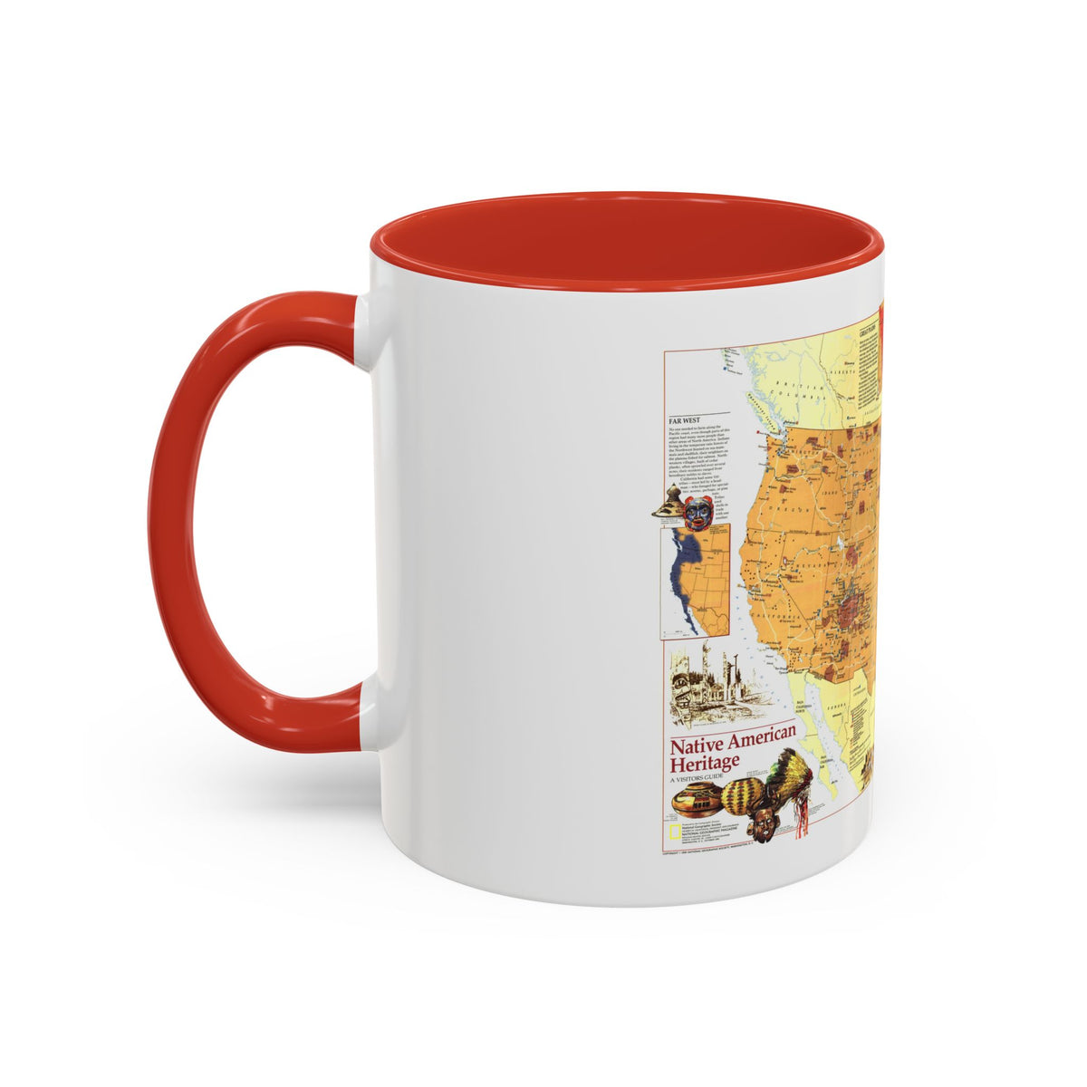 North America - Native American Heritage (1991) (Map) Accent Coffee Mug