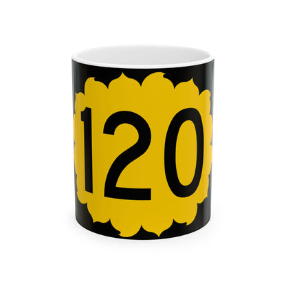 K-120 (Kansas) (Road Sign) White Coffee Mug