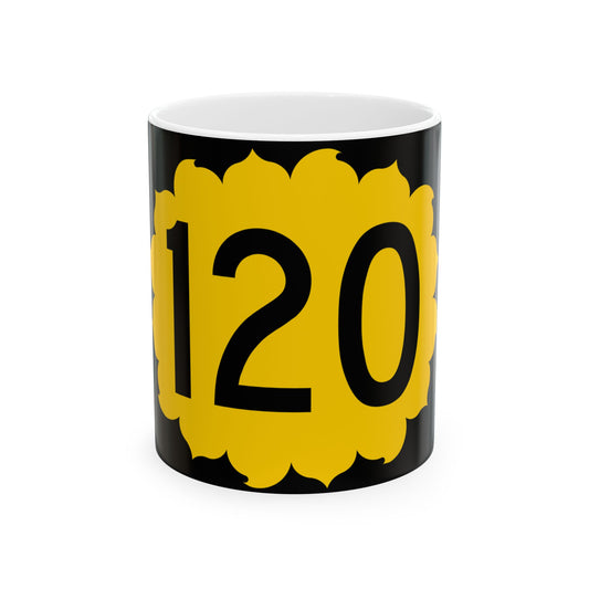 K-120 (Kansas) (Road Sign) White Coffee Mug