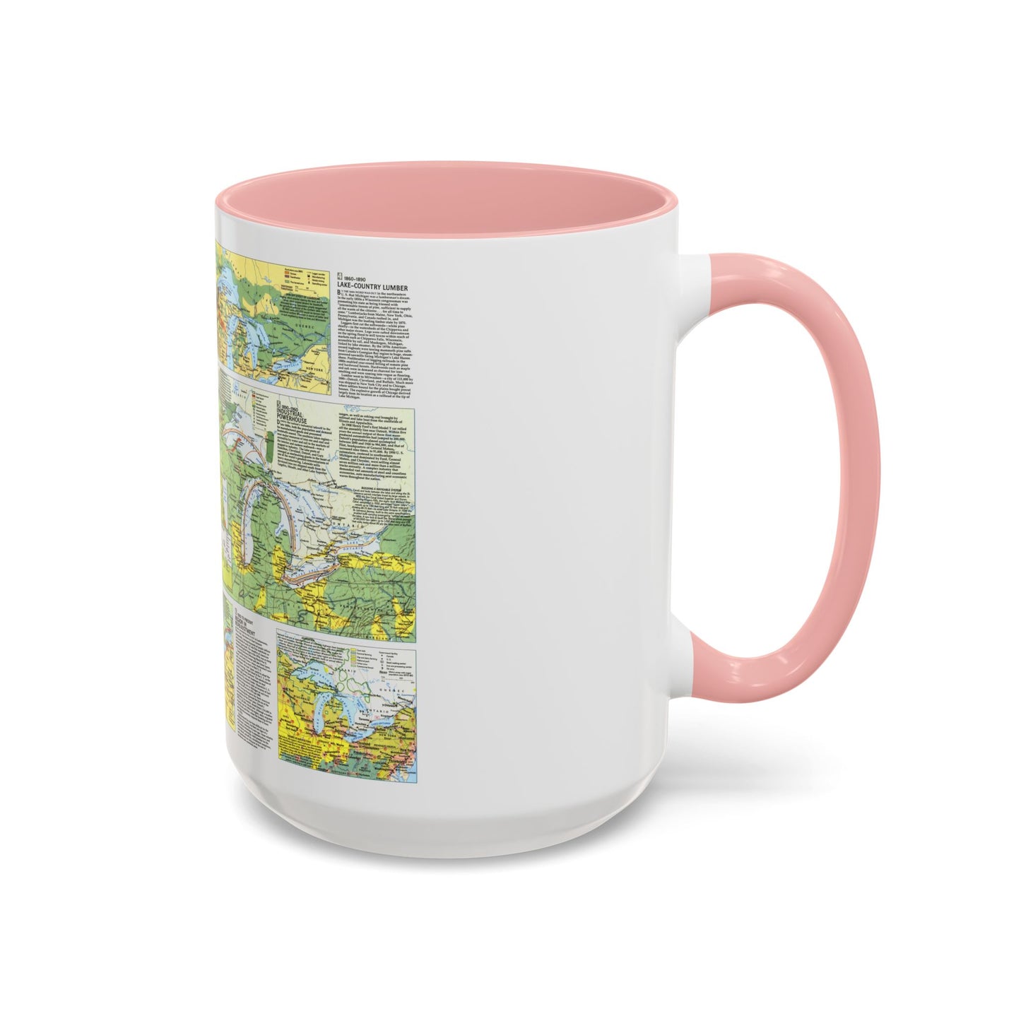 Canada - The Great Lakes 2 (1987) (Map) Accent Coffee Mug